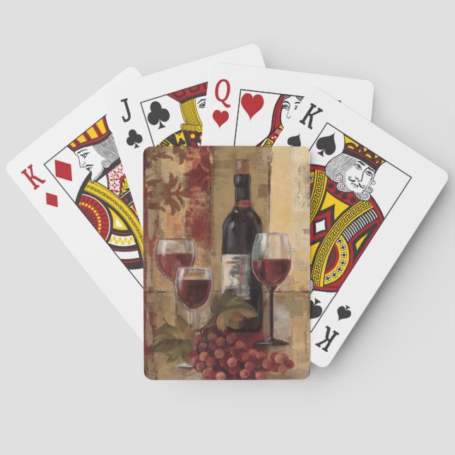 Wine Bottle and Wine Glasses Playing Cards (Back)