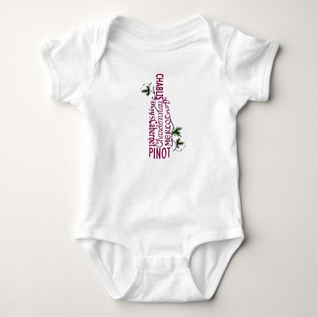 Wine Bottle Baby Bodysuit (Front)