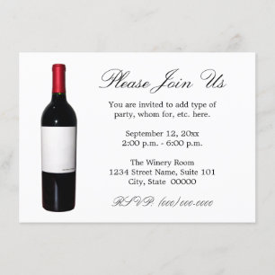 Wine Bottle (Blank Label) Invitations