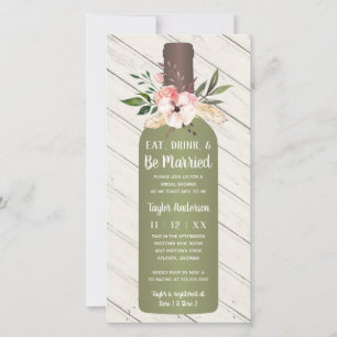 Wine Bottle Bridal Shower Invitation