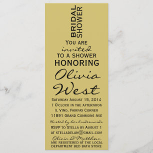 Wine Bottle Bridal Shower Invite - Chardonnay