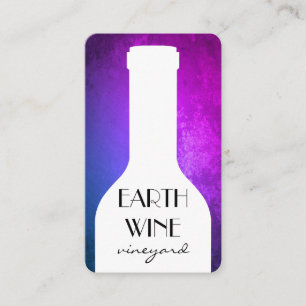 Wine Bottle Chic Rustic Background Business Card