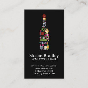 Wine Bottle Composition Business Card