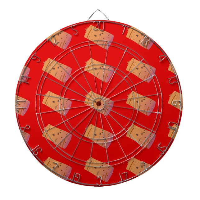 Wine Bottle Cork Seamless Background Dartboard (Front)