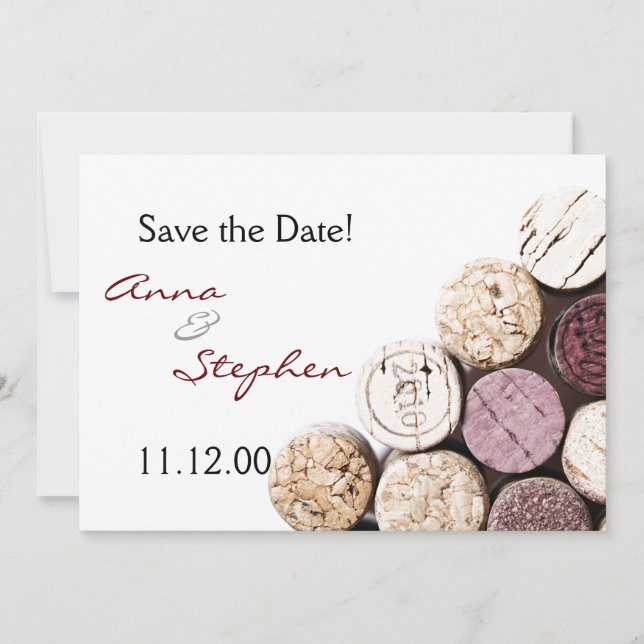 Wine bottle corks invitation (Front)