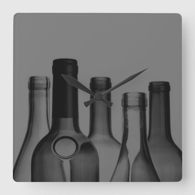 Wine Bottle Custom Wall Clock (Front)