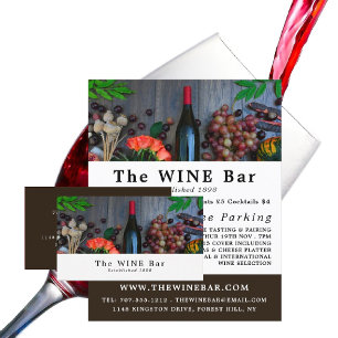 Wine Bottle Display, Wine Bar/Winery Business Card