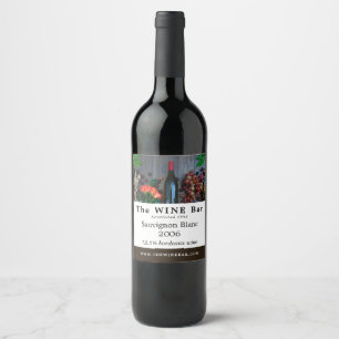 Wine Bottle Display, Wine Bar/Winery Wine Label