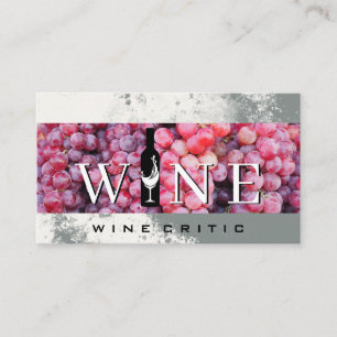 Wine Bottle Grapes Vineyard Business Card