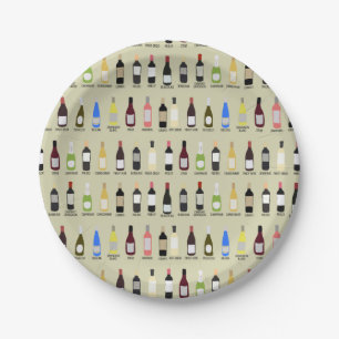 Wine Bottle Identification Guide Wine Tasting Paper Plate