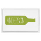 Wine Bottle Illustration - Modern White Name