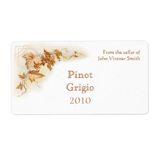 Wine bottle label