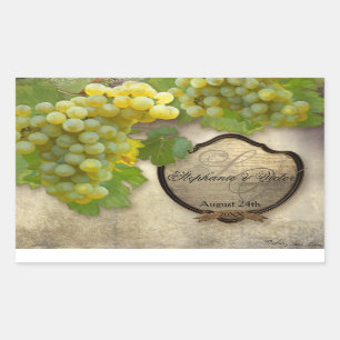 Wine Bottle Label Chardonnay Vineyard Wedding