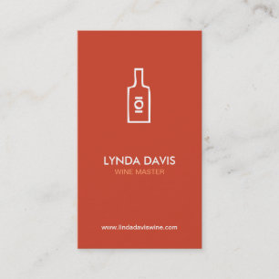 WINE BOTTLE LOGO (RUST) Business Card