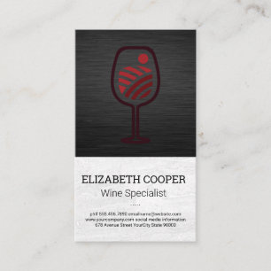 Wine Bottle Logo Tastings Business Card