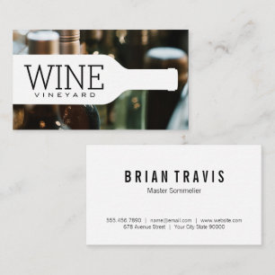 Wine Bottle Logo   Wine Collection Business Card