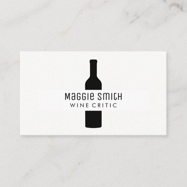 Wine Bottle Logo | Wine Expert Business Card (Front)