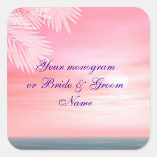 Wine Bottle or Beer Labels Beach Wedding