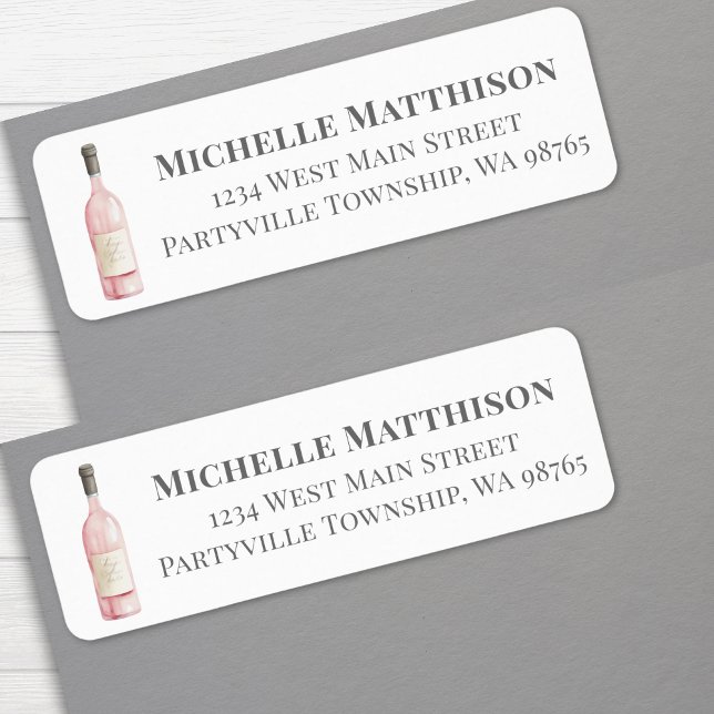 Wine Bottle Return Address (Wine Bottle Return Address label )