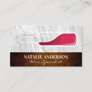 Wine Bottle   Rock Slate and Texture Business Card