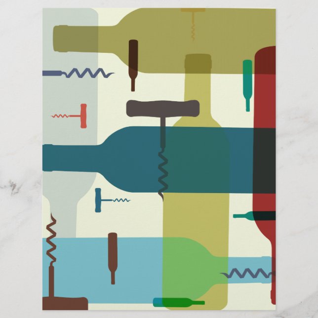 Wine bottle themed flyer (Front)