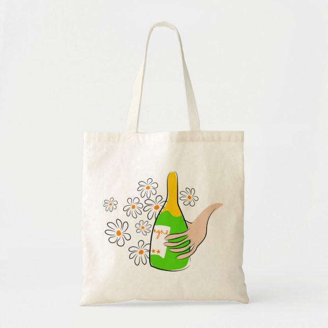 wine bottle tote bag (Front)