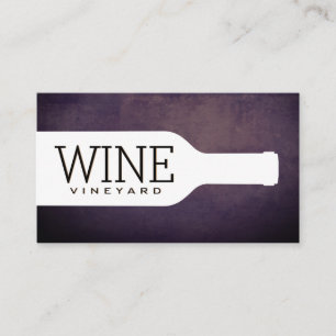Wine Bottle   Vintage Background Business Card