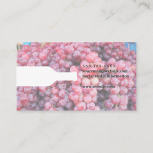 Wine Bottle   Wine Grapes Business Card
