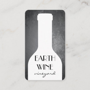 Wine Bottle with Rustic Background Business Card