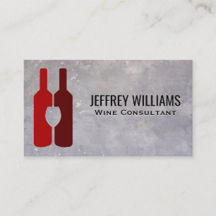 Wine Bottles and Glass Business Card