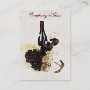 Wine bottles business card template