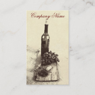 Wine bottles business card template