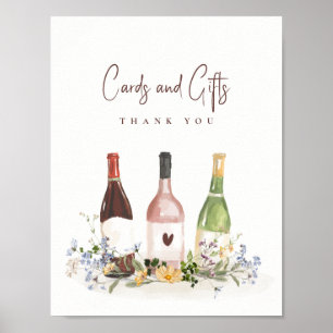 Wine Bottles Cards & Gifts Sign Bridal Shower