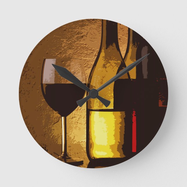 wine bottles clock (Front)