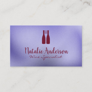 Wine Bottles Fork Logo Vineyard Business Card