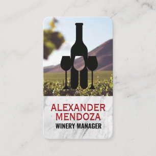 Wine Bottles Logo Vineyard Tastings Business Card