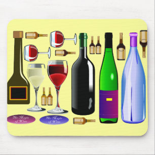 Wine bottles mouse mat
