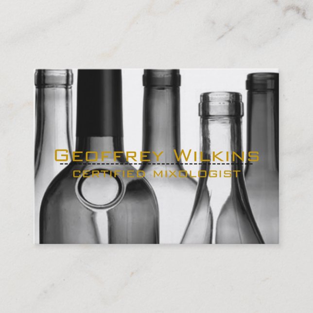 Wine Bottles Professional Business Cards (Front)