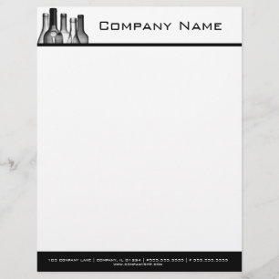 Wine Bottles Professional Letterhead