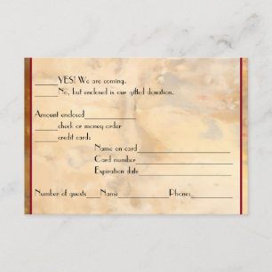 Wine Bottles RSVP reply Card