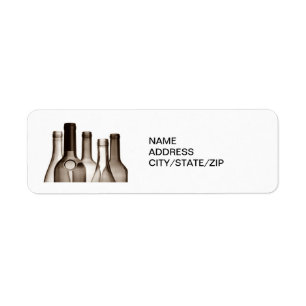 WINE BOTTLES WINE LOVERS ADDRESS LABELS