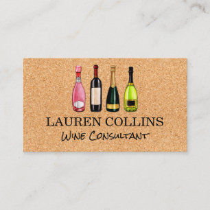 Wine Bottles   Winery Business Card