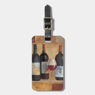 Wine Bottles with Glass Luggage Tag