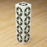 Wine Box - Wreaths of Holly Leaves and Berries<br><div class="desc">Wreath of green holly branches with red berries. Four wreaths on each side and one on top.</div>