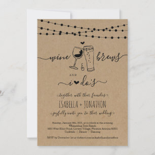 Wine & Brews And I Do's Wedding Invitation