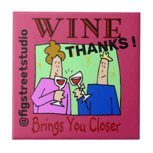 Wine Brings You Closer, edit text, personalise Tile