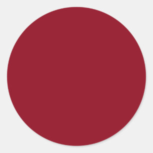 Wine Burgundy Dark Red Colour Only Custom Classic Round Sticker