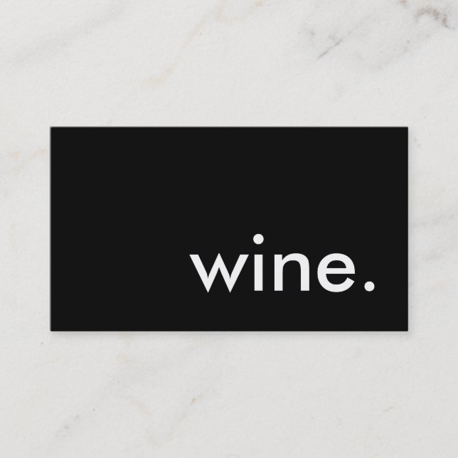 wine. business card (Front)