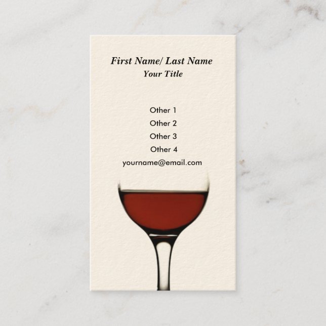 Wine Business Card (Front)