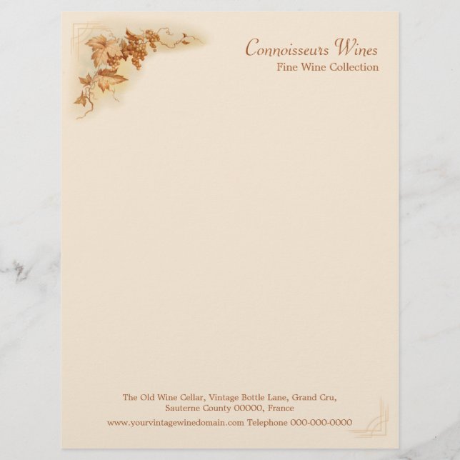 Wine business letterhead (Front)